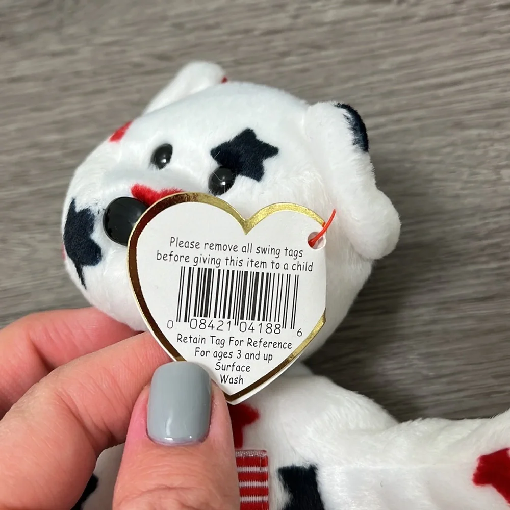 Beanie Baby NWT plush stuffed animal bear Glory 4th of July Patriotic